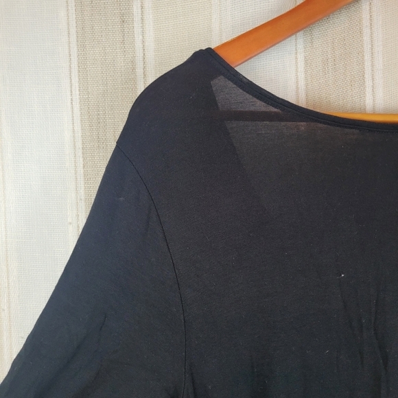 Eileen Fisher Soft Stretch Jersey Knit Little Black‎ Dress Size Medium - Picture 8 of 9